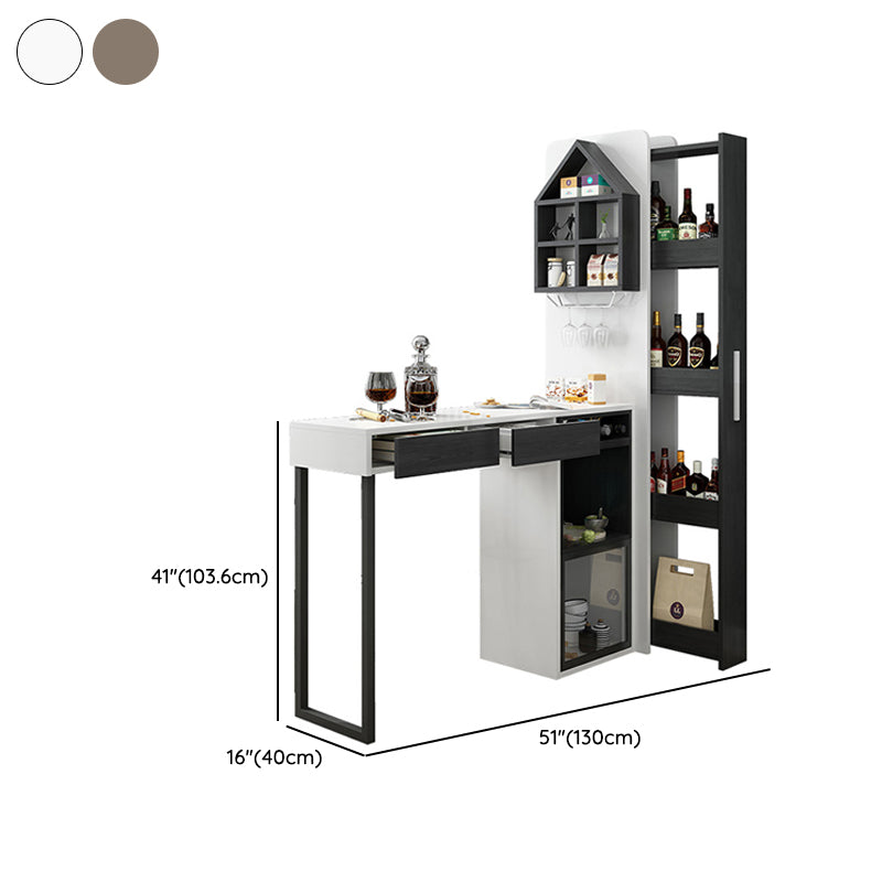 1/2/3 Pieces Counter Height Pub Set Rectangular for Living Room