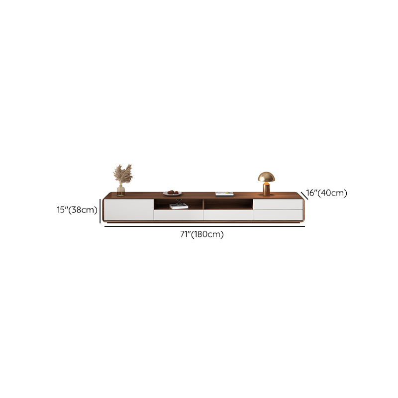 Wooden TV Media Console Scandinavian TV Stand Console with Drawers