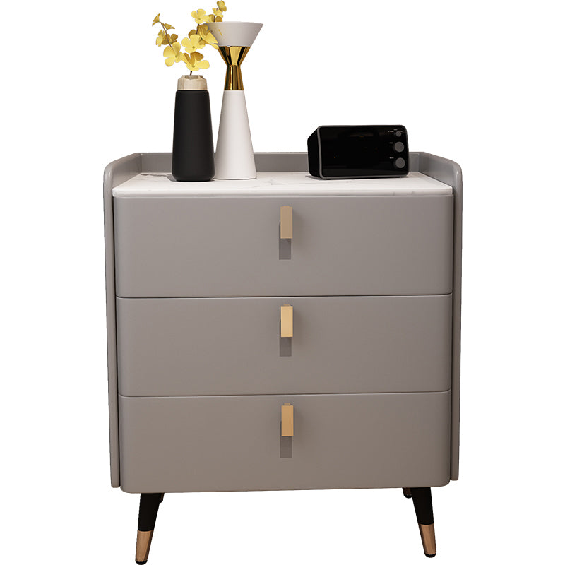 Glam Drawers Included Accent Table Nightstand 22.5" Tall with Legs
