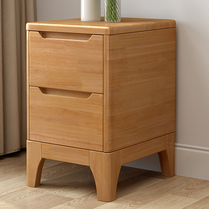 Solid Wood Night Table Contemporary Bed Nightstand for Bedroom