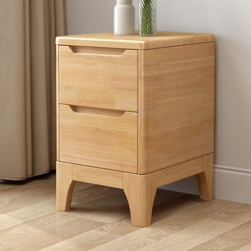 Solid Wood Night Table Contemporary Bed Nightstand for Bedroom