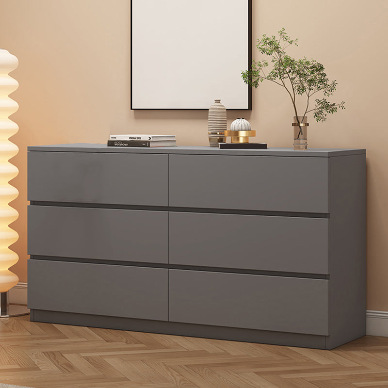 Modern Horizontal Storage Chest with 6 Soft-Close Drawers for Home