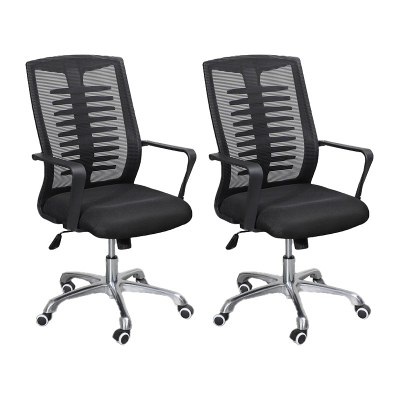 Modern Slide Swivel Chair Adjustable Seat Height with Wheels