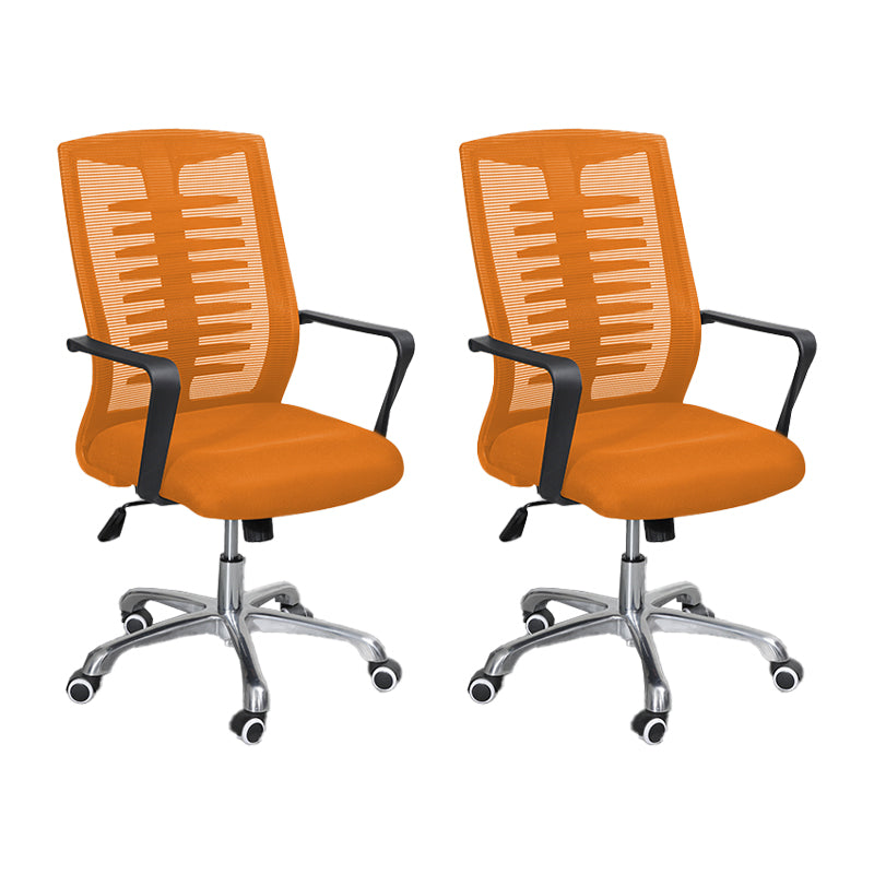 Modern Slide Swivel Chair Adjustable Seat Height with Wheels