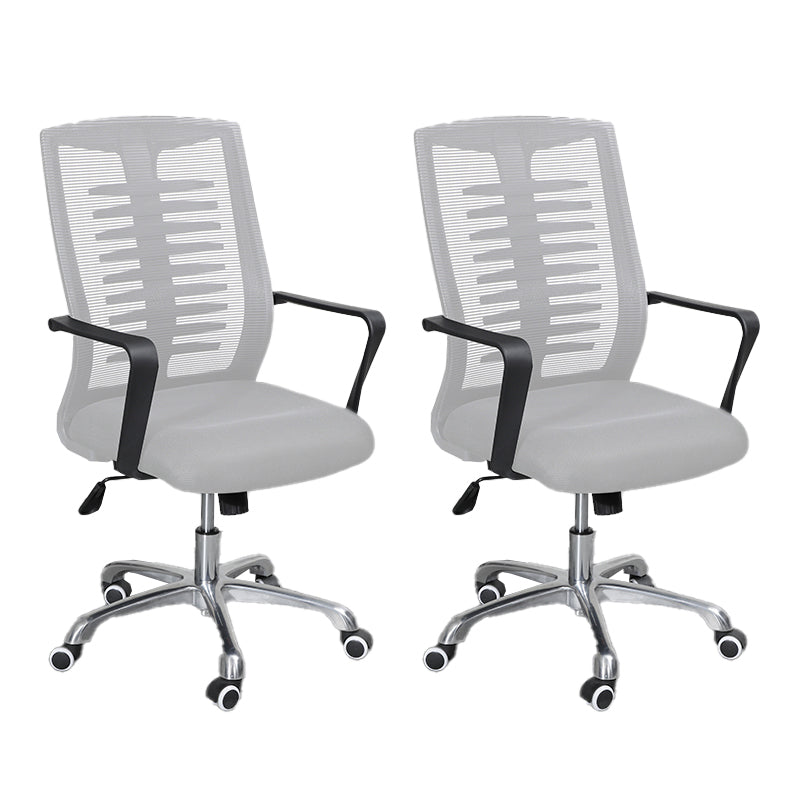 Modern Slide Swivel Chair Adjustable Seat Height with Wheels