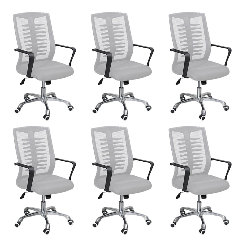 Modern Slide Swivel Chair Adjustable Seat Height with Wheels