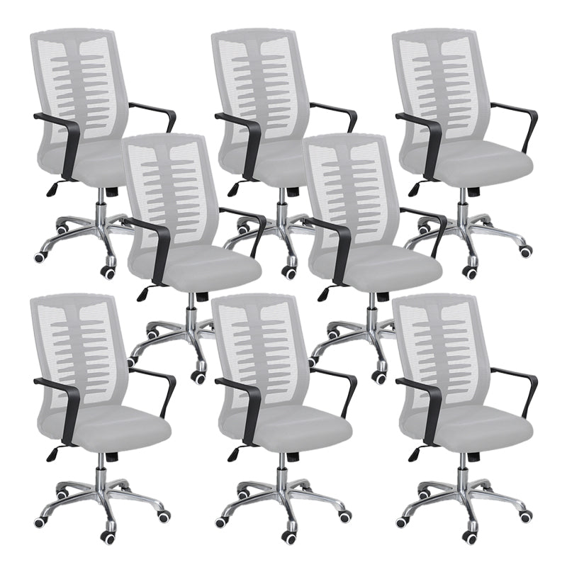 Modern Slide Swivel Chair Adjustable Seat Height with Wheels