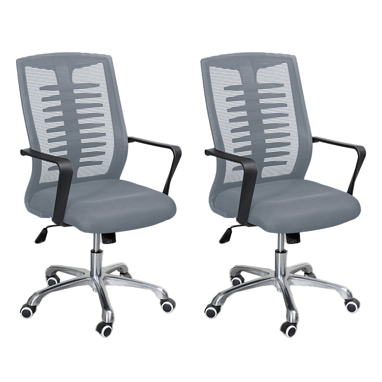 Modern Slide Swivel Chair Adjustable Seat Height with Wheels