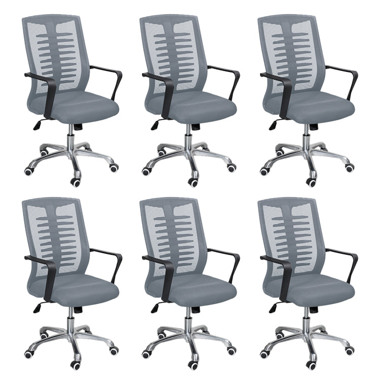 Modern Slide Swivel Chair Adjustable Seat Height with Wheels