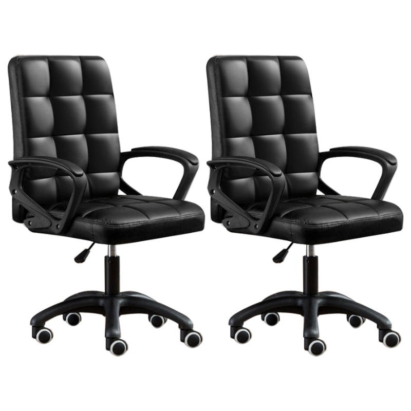 Modern Slide Office Chair Adjustable Seat Height with Wheels