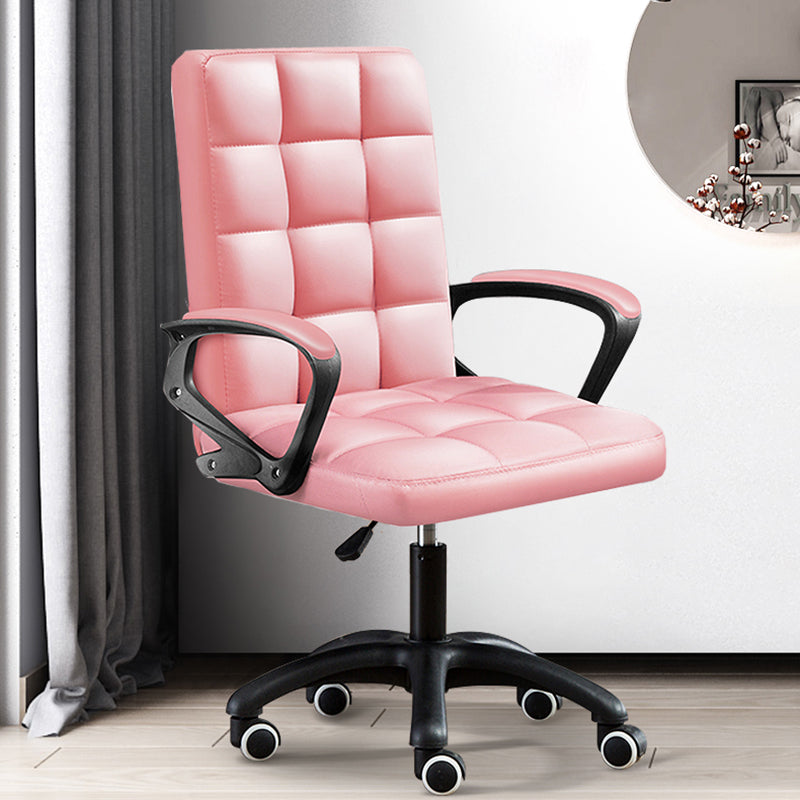 Modern Slide Office Chair Adjustable Seat Height with Wheels