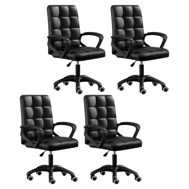 Modern Slide Office Chair Adjustable Seat Height with Wheels