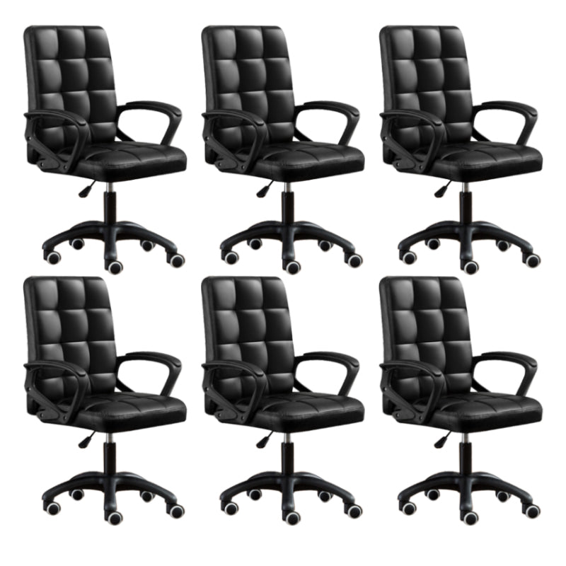Modern Slide Office Chair Adjustable Seat Height with Wheels