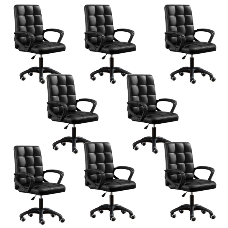 Modern Slide Office Chair Adjustable Seat Height with Wheels