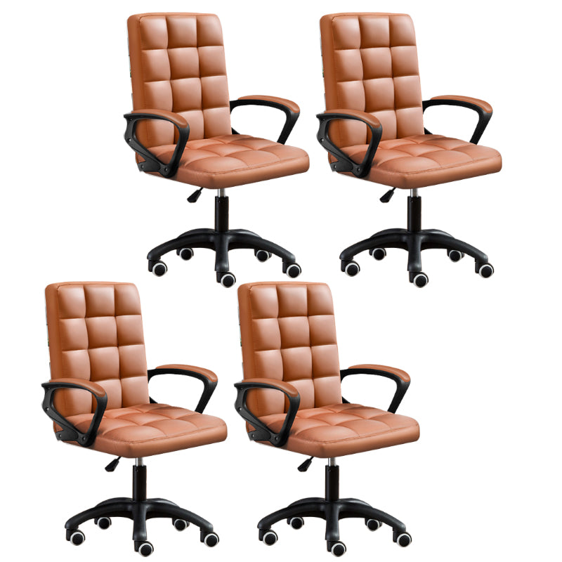 Modern Slide Office Chair Adjustable Seat Height with Wheels