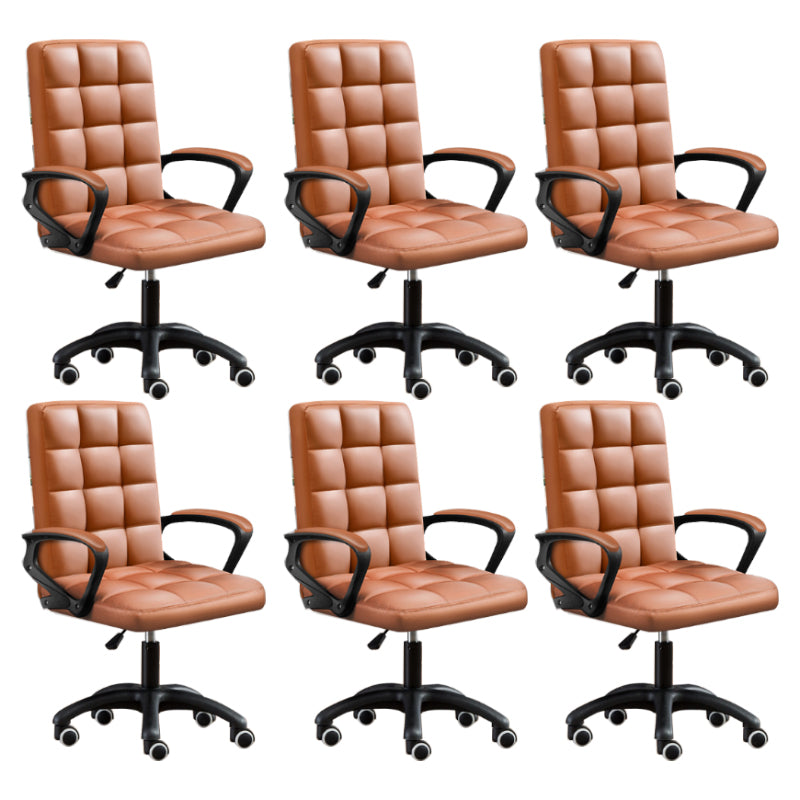 Modern Slide Office Chair Adjustable Seat Height with Wheels