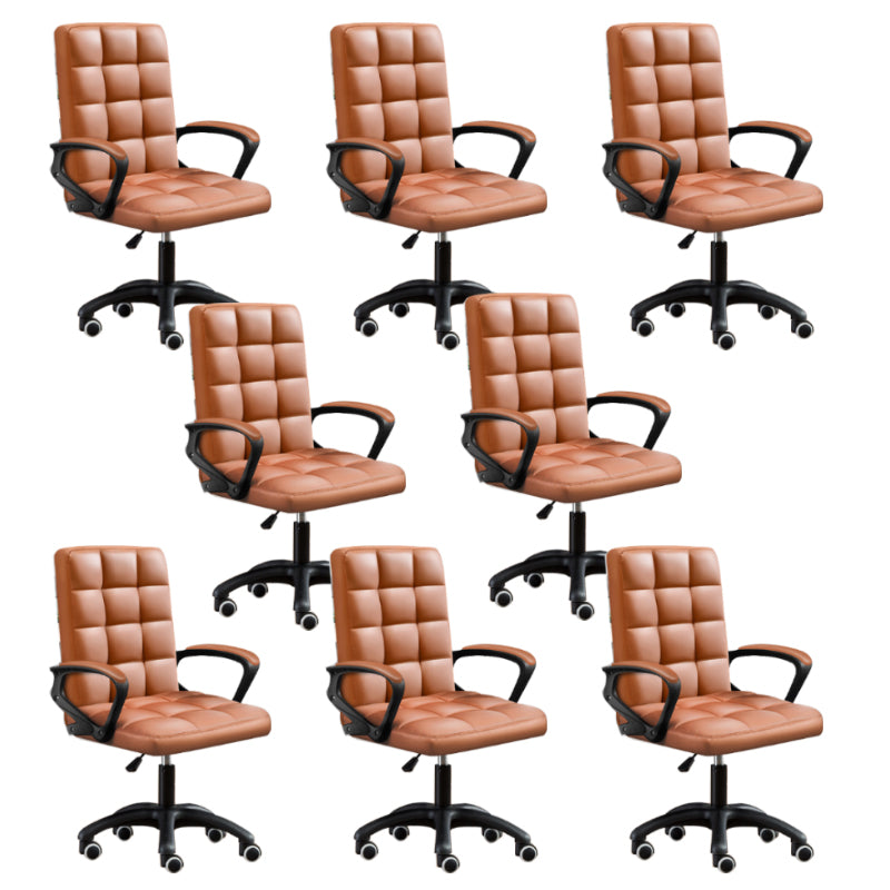 Modern Slide Office Chair Adjustable Seat Height with Wheels