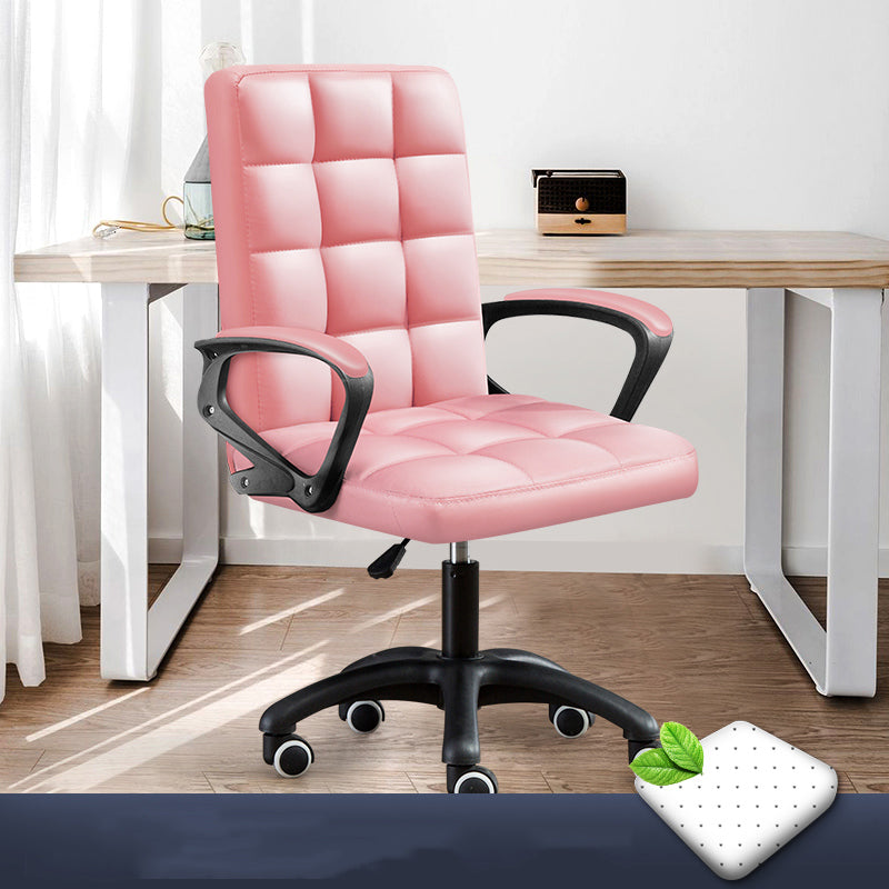 Modern Slide Office Chair Adjustable Seat Height with Wheels