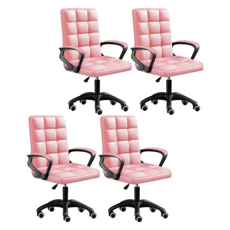 Modern Slide Office Chair Adjustable Seat Height with Wheels
