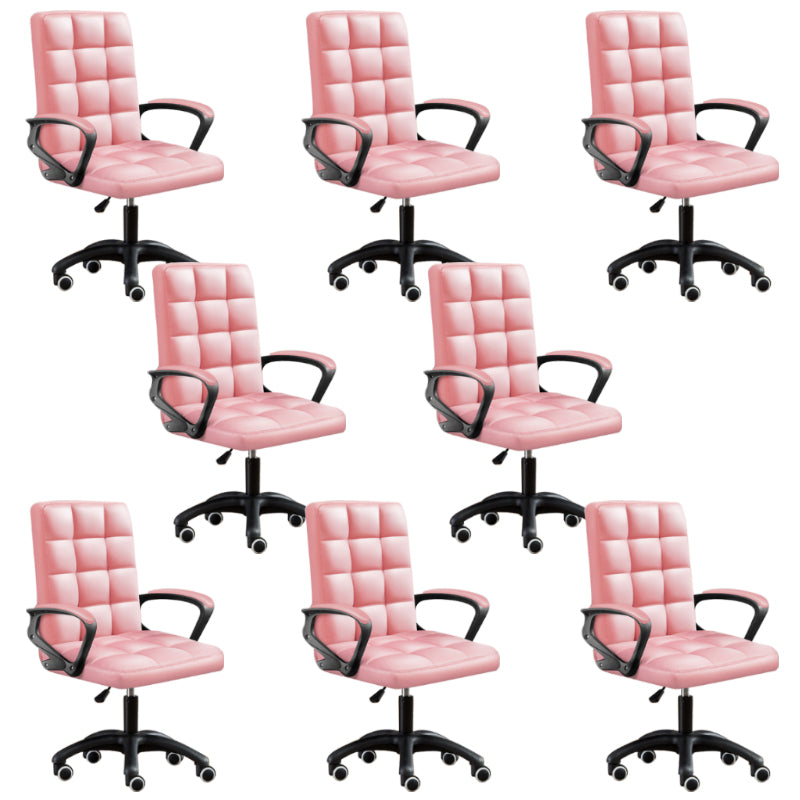 Modern Slide Office Chair Adjustable Seat Height with Wheels