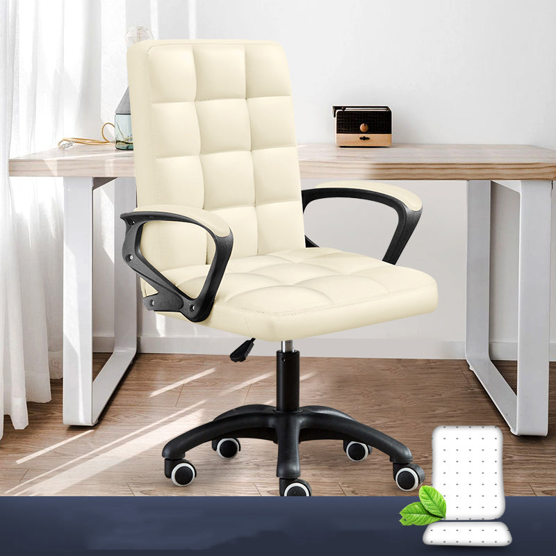 Modern Slide Office Chair Adjustable Seat Height with Wheels