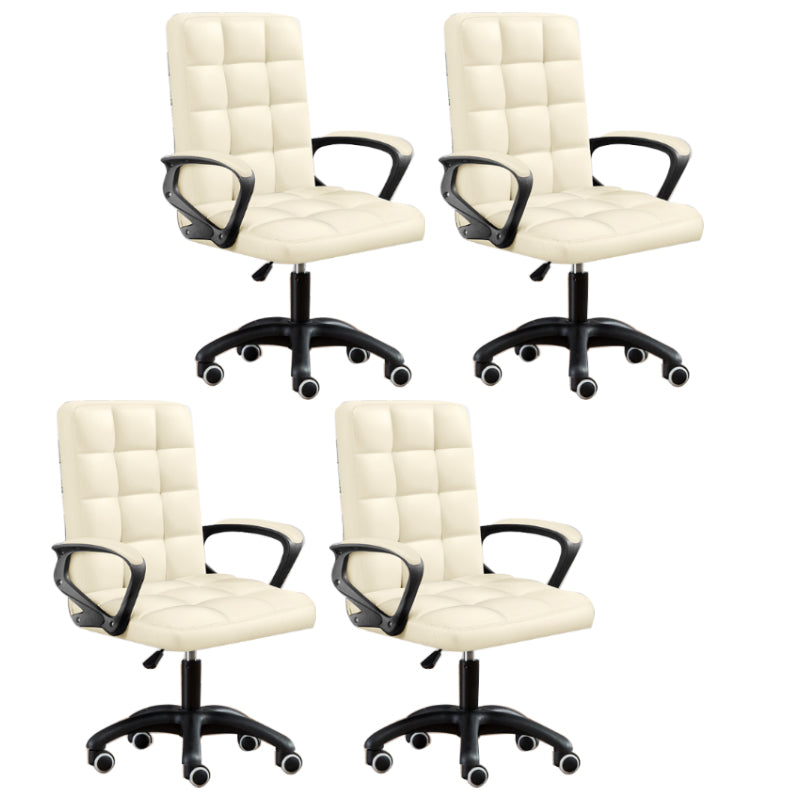 Modern Slide Office Chair Adjustable Seat Height with Wheels