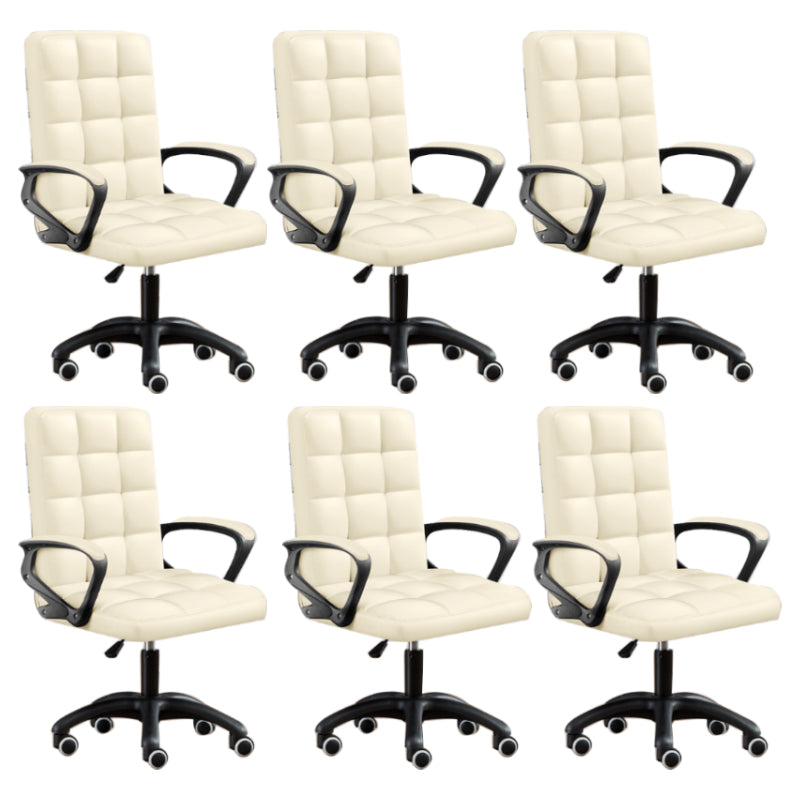 Modern Slide Office Chair Adjustable Seat Height with Wheels