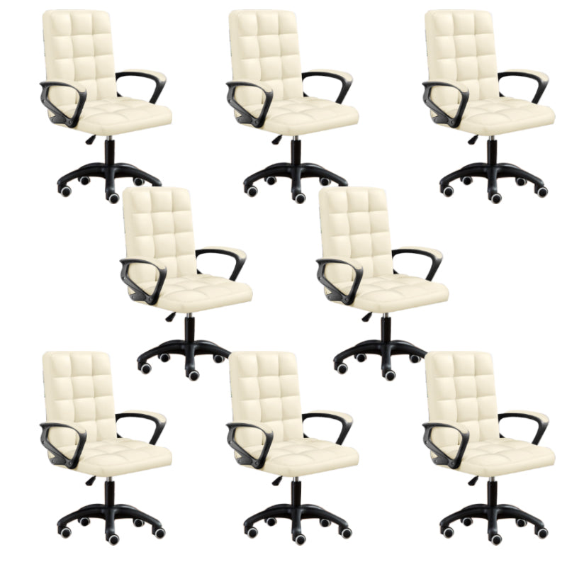 Modern Slide Office Chair Adjustable Seat Height with Wheels