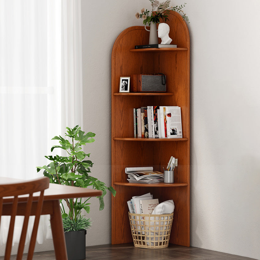 Scandinavian Closed Back Shelf Bookcase with 4 Shelves for Home Office