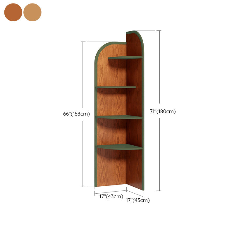 Scandinavian Closed Back Shelf Bookcase with 4 Shelves for Home Office