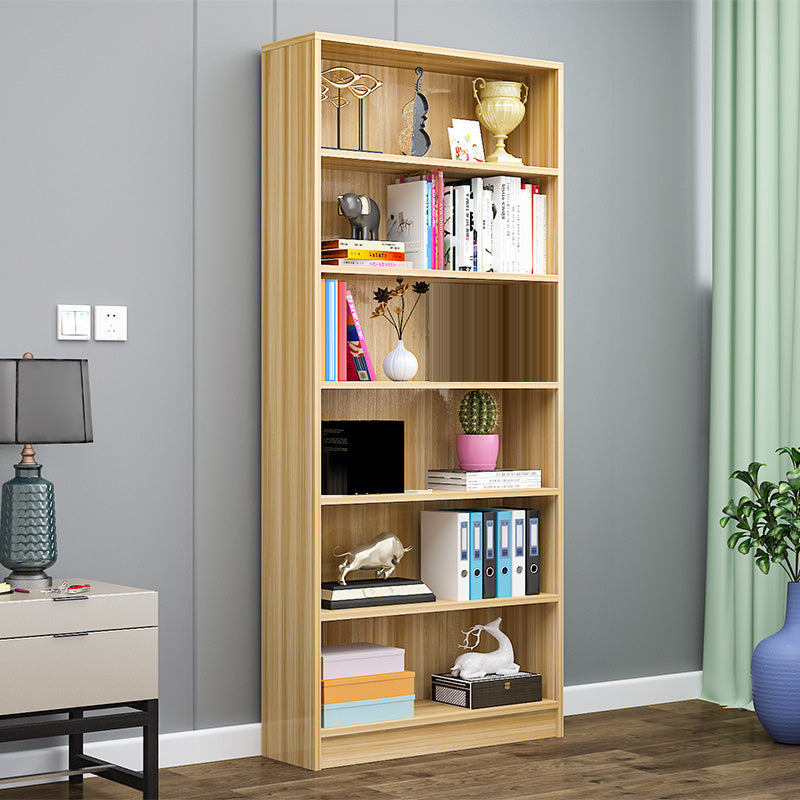 Modern Wood Closed Back Shelf Bookcase Shelves Included for Home Office