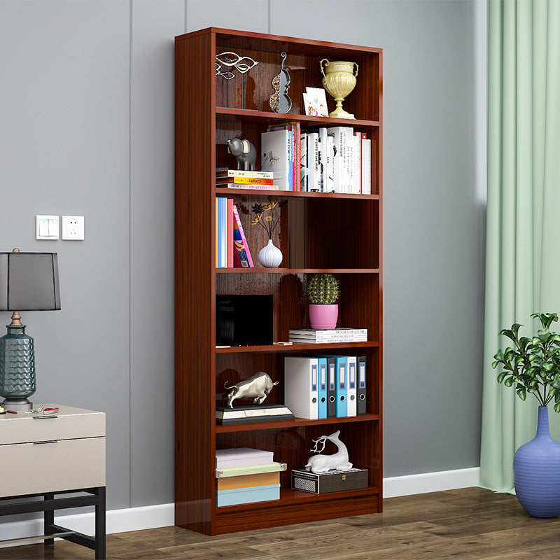 Modern Wood Closed Back Shelf Bookcase Shelves Included for Home Office