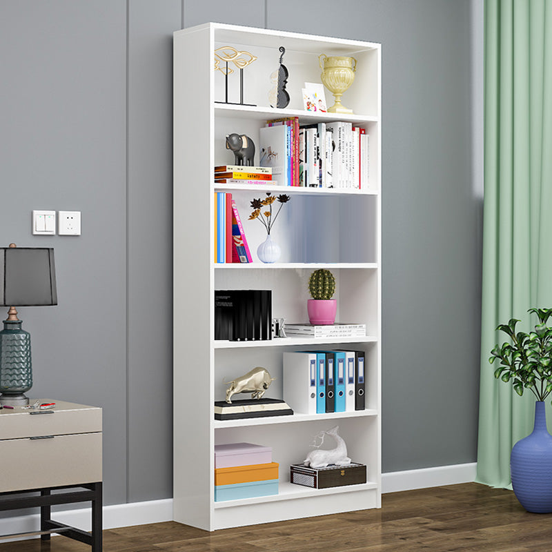 Modern Wood Closed Back Shelf Bookcase Shelves Included for Home Office
