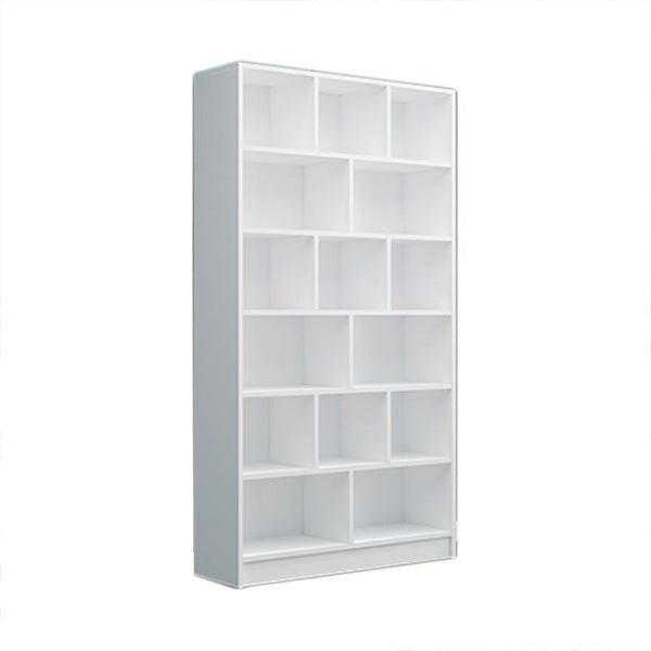 Modern Wood Closed Back Shelf Bookcase Shelves Included for Home Office