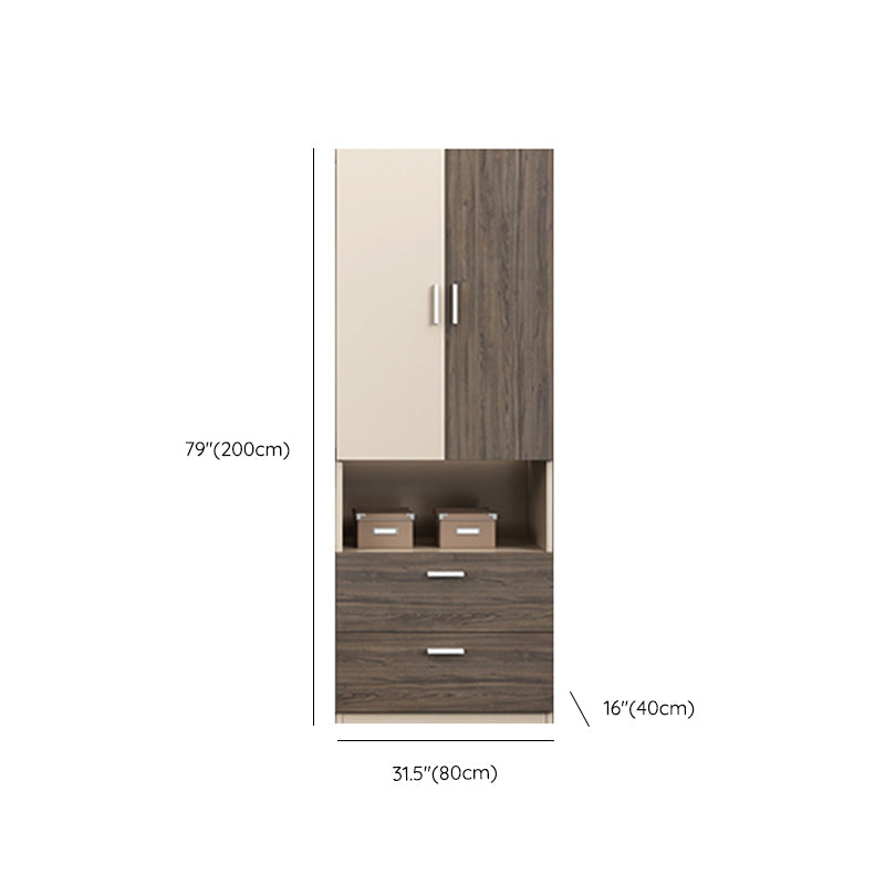 Engineered Wood File Cabinet Contemporary Vertical Cabinet with Storage