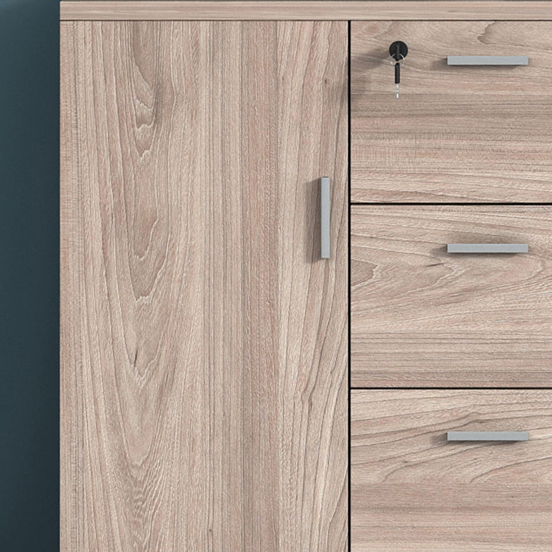 Modern Wooden Filing Cabinet Lock Storage for Home and Office
