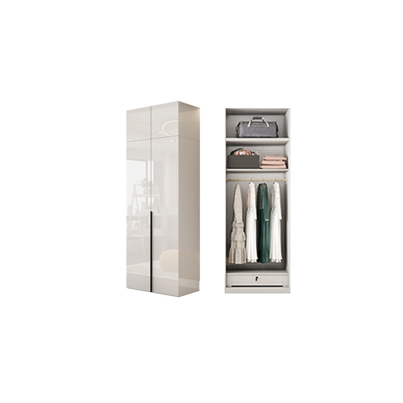 Hinged Wardrobe Armoire with Shelves White Wardrobe Closet for Home