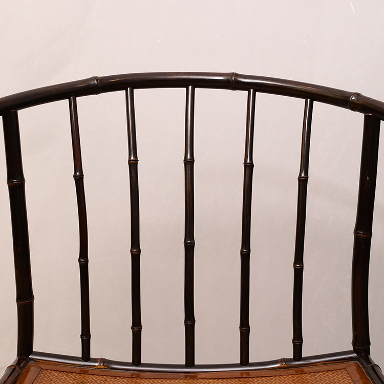 Cane Back Dining Chairs Traditional Slat Back Arm Chair for Dining Room