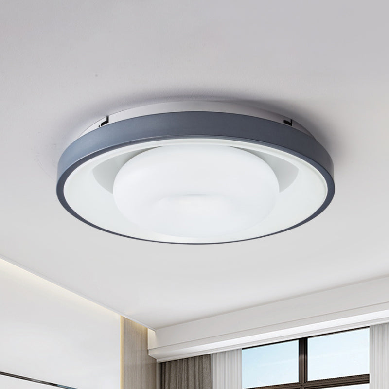 Macaron LED Ceiling Lighting Acrylic Blue-White Bubble/Round/Triangle Flush Mount Lamp with Acrylic Shade