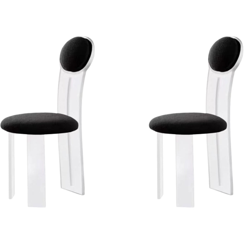Contemporary Upholstered and Plastic Armless Dining and Accent Chairs