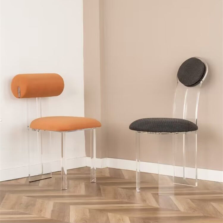Contemporary Upholstered and Plastic Armless Dining and Accent Chairs
