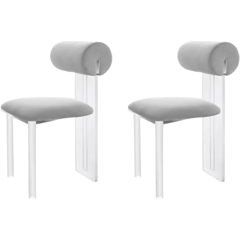 Contemporary Upholstered and Plastic Armless Dining and Accent Chairs