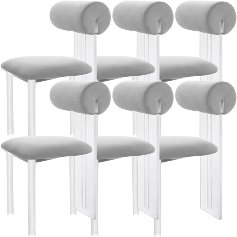Contemporary Upholstered and Plastic Armless Dining and Accent Chairs
