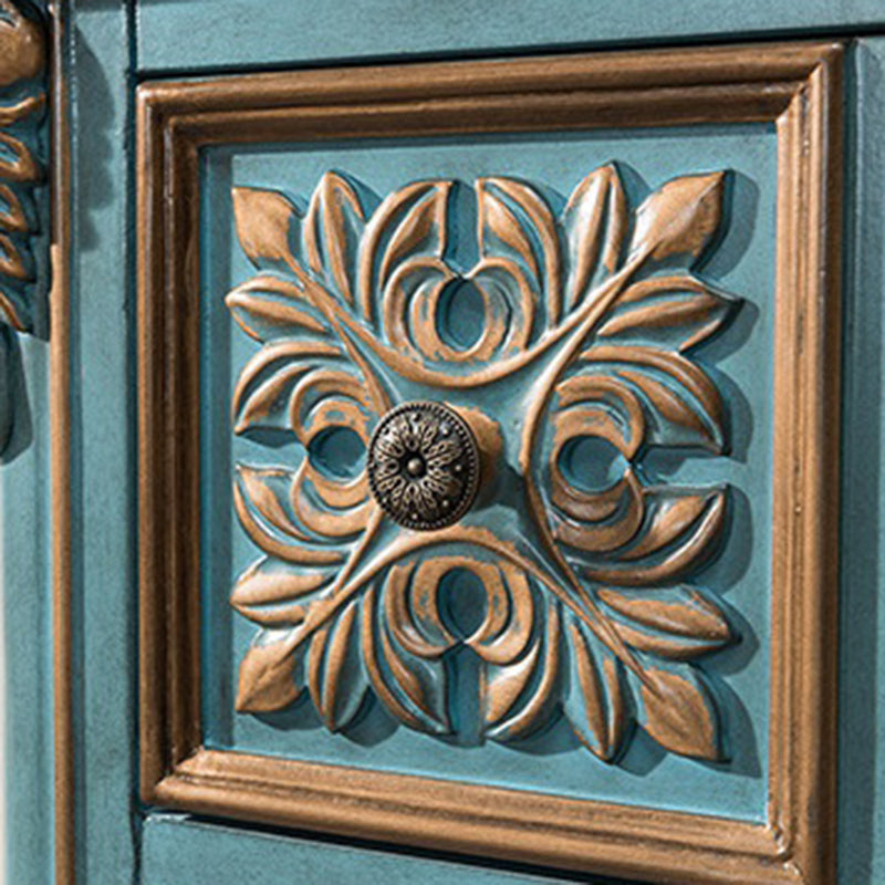 Traditional Wooden Storage Chest Home Vertical Chest with 3 Drawers