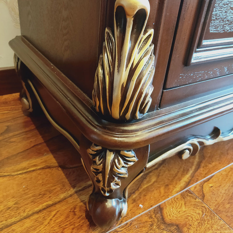 Traditional Style Wooden Storage Chest with Drawers for Bedroom