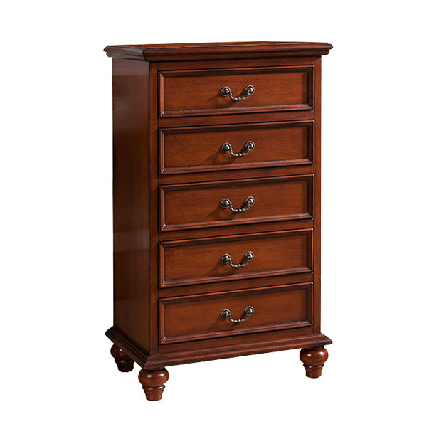 Bedroom Traditional Wooden Storage Chest Vertical Chest with Drawers
