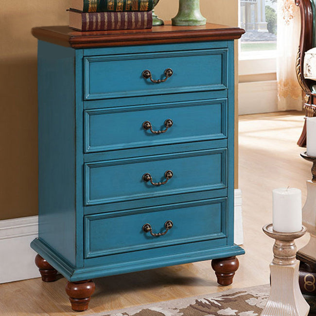 Bedroom Traditional Wooden Storage Chest Vertical Chest with Drawers