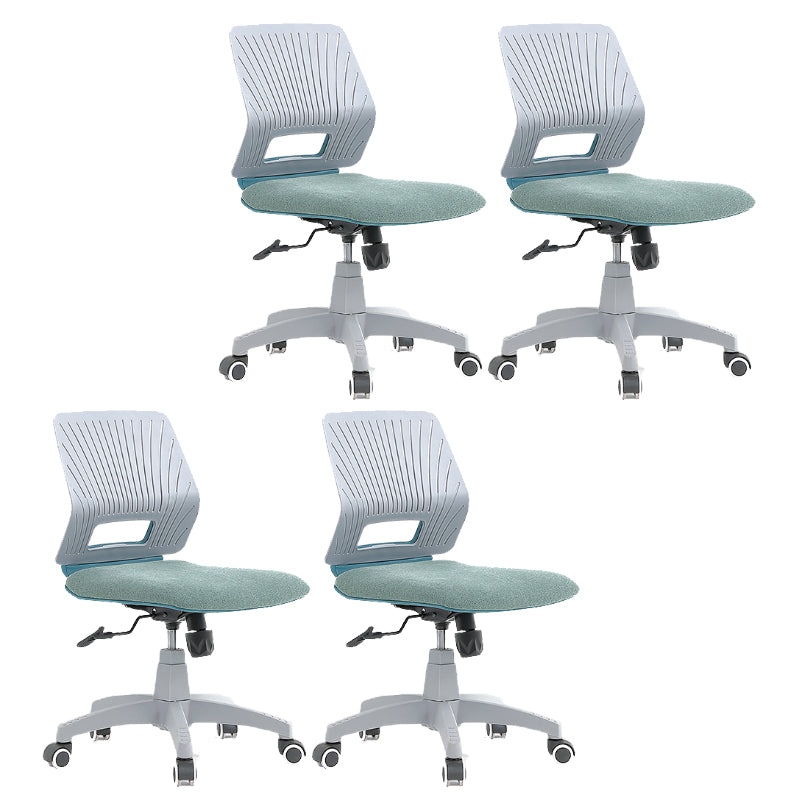 Modern Green Slide Office Chair Adjustable Seat Height with Wheels