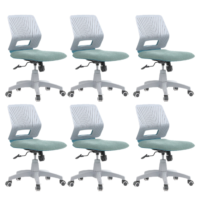 Modern Green Slide Office Chair Adjustable Seat Height with Wheels