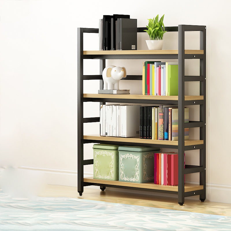 Modern Black Open Back Shelf Bookcase Shelves Included for Home Office